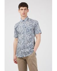 Ben Sherman - Short Sleeve Floral Print Shirt - Lyst