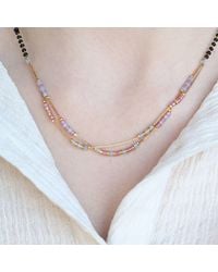 The Colourful Aura - Two Layer Beaded Indian Traditional Mangalsutra Necklace - Lyst