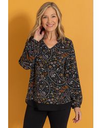 Anna Rose - Paisley Print Textured Top - Lyst