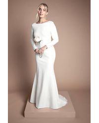 Coast - Petite Slash Neck Puddle Wedding Dress - Lyst