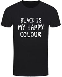 Grindstore - Black Is My Happy Colour T-shirt - Lyst