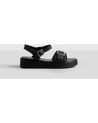 Boohoo - Buckle Detail Chunky Flatform Sandals - Lyst