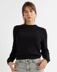 Alse Studio - Premium Quality 100% Cotton Crew Neck Long Sleeve Jumper - Lyst
