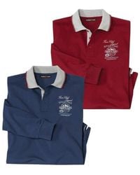 Atlas For Men - Classic Polo Shirt Pack Of 2 - Lyst