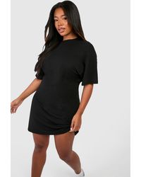 Boohoo - Plus A-line Structured T-shirt Dress - Lyst