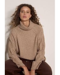 Apricot - Melange Roll Neck Jumper - Lyst