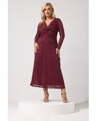 Yours - Metallic Knot Maxi Dress - Lyst