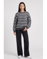 Gini London - Stripe Chunky Knit Oversized Jumper - Lyst