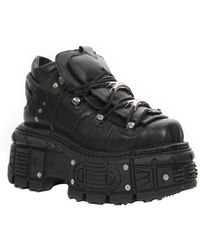 New Rock - Unisex Metallic Leather Gothic Boots- M-tank106-c2 - Lyst