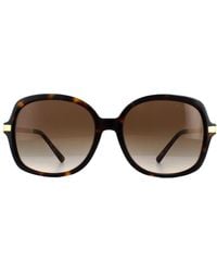 Michael Kors - Square Dark Tortoise Gradient Sunglasses - Lyst