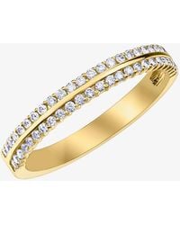 T.H.Baker - 9Ct 0.50Ct Diamond Two Row Half Eternity Ring 50L92/50-10 - Lyst