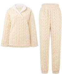 MODISHION - 2-Piece Fluffy Loungewear Set - Lyst
