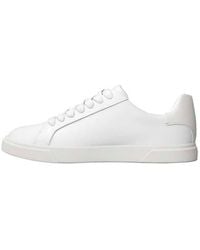 Calvin Klein - Low Profile Cupsole Leather Trainer Triple Bright - Lyst