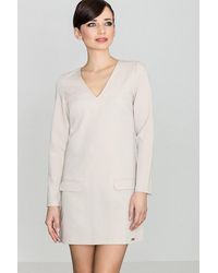 Love Lace - Straight Cut Day Dress With Covered Back Zipper - Lyst