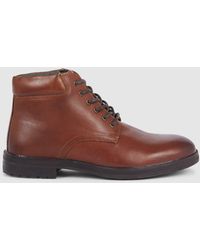 Mantaray - Joel Leather Boot With Padded Collar - Lyst