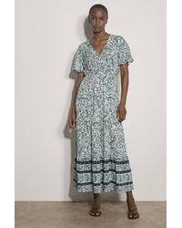 Apricot - Paisley Print Tiered Maxi Dress - Lyst