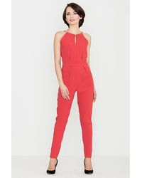 Love Lace - Jumpsuit With Chain Neckline - Lyst