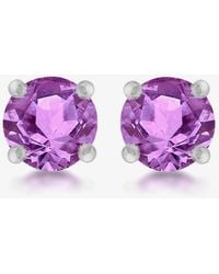 T.H.Baker - Sterling 5Mm Cubic Zirconia Stud Earrings 8.57.7469 - Lyst