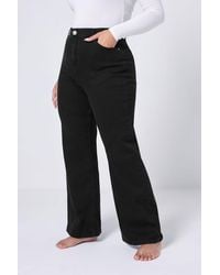 Yours - Wide Leg Denim Jeans - Lyst