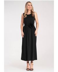 Love Lace - Viscose Sleeveless Fit & Flare Dress - Lyst