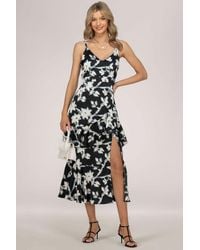 Jolie Moi - Spaghetti Strap Satin Maxi Dress - Lyst
