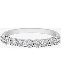 T.H.Baker - 9Ct 0.15Ct Diamond Half Eternity Ring 50L67Wg/15-10 N - Lyst