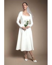 Coast - Crystal Trim Ponte Long Sleeve Midi Wedding Dress - Lyst