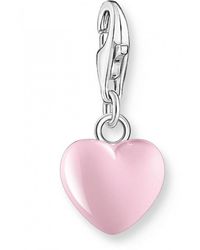 Thomas Sabo - Pink Heart Sterling Silver Charm - 1993-007-9 - Lyst
