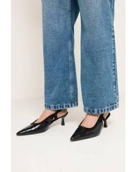 Yours - Croc Embossed Sling Back Heels - Lyst