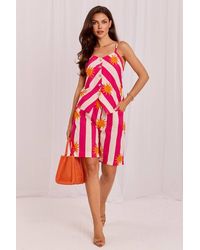 Love Lace - Cotton Printed V-Neck Sleeveless Buttoned Vest - Lyst