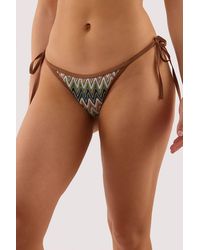 Wolf & Whistle - Jara Knitted Chevron Tie Side Bikini Brief - Lyst