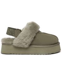 EverAu Australia - Real Sheepskin Wagtail Removable Strap Platform Slippers With Eva Sole - Lyst