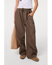 Pink Vanilla - Pocket Detail Wide Leg Cargo Trousers - Lyst