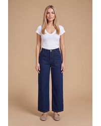 Dorothy Perkins - Petite Wide Leg High Waist Denim Jeans - Lyst