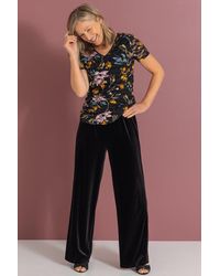 Anna Rose - Wide Leg Pull On Trousers - Lyst