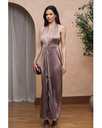 TFNC London - Tiv Pewter Maxi Dress - Lyst