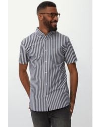 MAINE - Short Sleeve Double Stripe Shirt - Lyst
