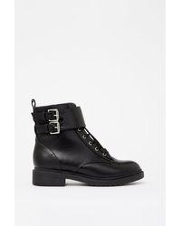 Faith - Double Buckle Wide Fit Boot - Lyst