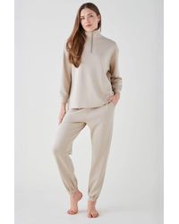 The Night Store - Cotswold Funnel Neck Zip Lounge Trouser Set - Lyst