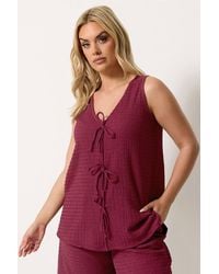 Yours - Textured Bow Waistcoat - Lyst