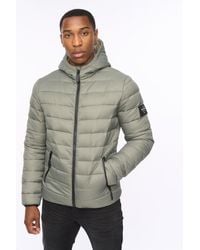 Crosshatch - Gattering Lightweight Hooded Quilted Puffer Jacket - Lyst
