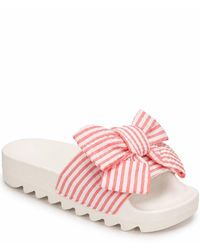 Spot on - Bow Detail Chunky Sole Slider Sandals - Lyst
