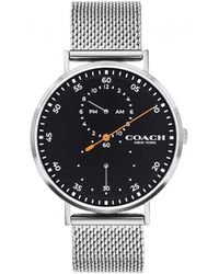 COACH - Charles Stainless Steel Fashion Analogue Quartz Watch - 14602477 - Lyst