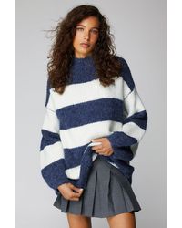 Nasty Gal - Stripe Oversized Sweater - Lyst
