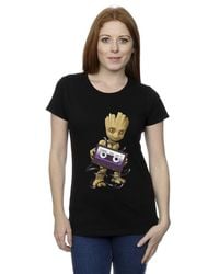 Marvel - Guardians Of The Galaxy Groot Cosmic Tape Cotton T-Shirt - Lyst