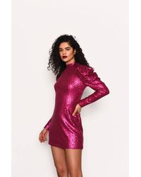 Shnoo - Puff Sleeve Mini Dress - Lyst