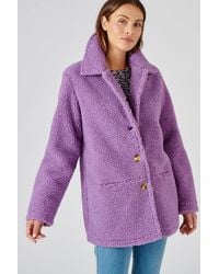 DAMART - Sherpa Button-Through Fleece - Lyst