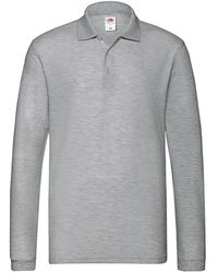 Fruit Of The Loom - Premium Long-sleeved Polo Shirt - Lyst