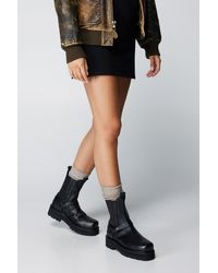 Nasty Gal - Real Leather Harness Detail Chelsea Boot - Lyst