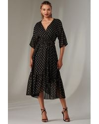 Jolie Moi - Rita Ruffle Hem Chiffon Midi Dress - Lyst